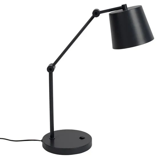 Fekete asztali lámpa fém búrával (magasság 60 cm) Hajo – White Label
