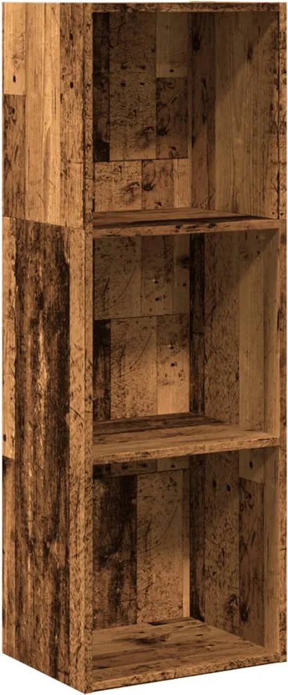 vidaXL antik fa színű szerelt fa könyvespolc 40 x 30 x 114 cm