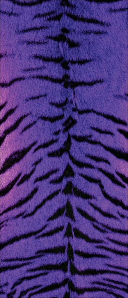 Fotótapéta Lila csíkos tigris mintás és színátmenetes 91x211 +ragasztó
