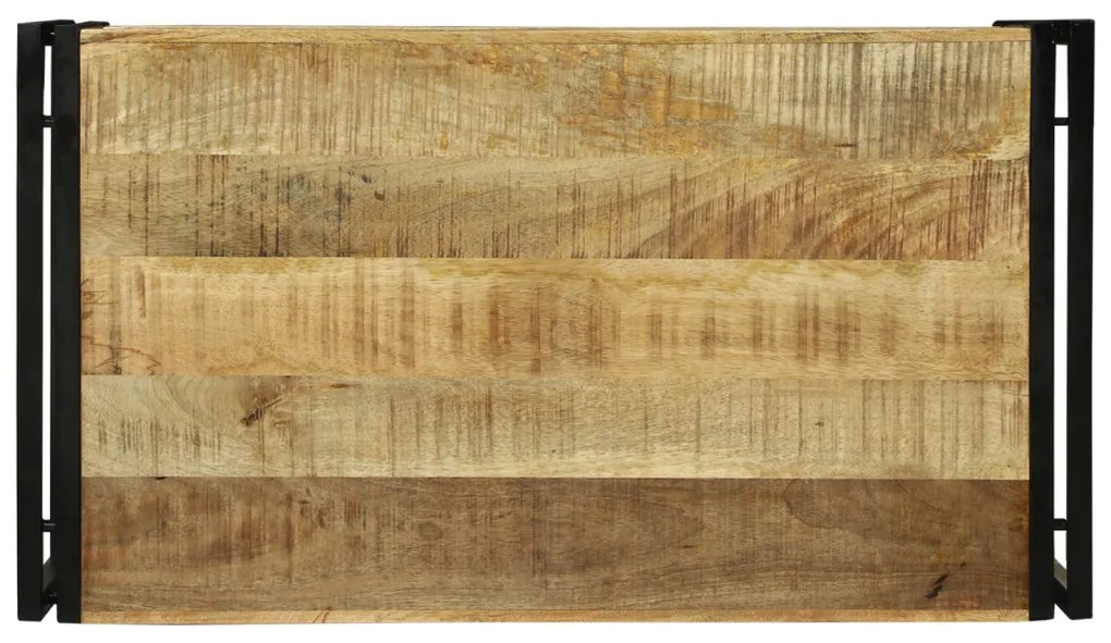 dohányzóasztal 90x50x38 cm Tömör durva mangófából