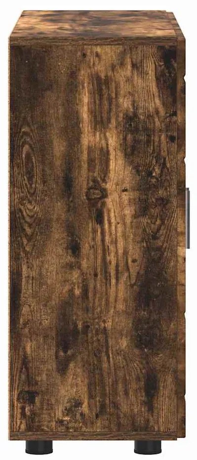 Széf polcokkal ajtóval Füstölt tölgy 55.5 x 29 x 100 cm Faanyag