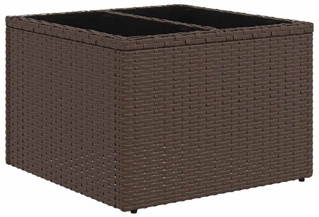 Kerti Kanapé Szett 7 pcs Barna és Beige 55 x 55 x 37 cm