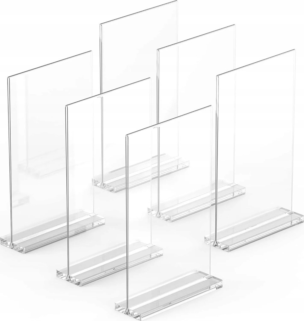 Menütartó állvány képkeret ezüst 5 db A5 átlátszó dasher