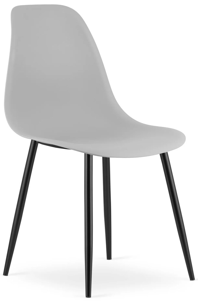 AKCIÓ Világosszürke OSAKA szék fekete lábakkal II. osztály