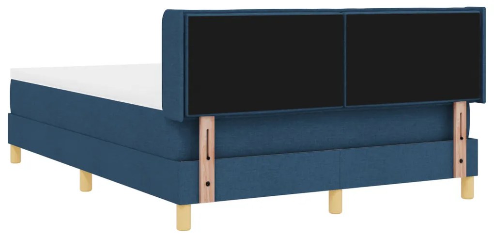 Boxspring Ágy Matraccal Kék Színben, 140x200 cm, Szövet