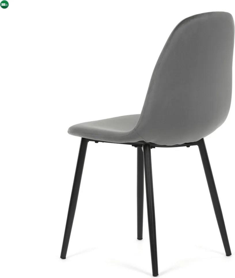Jídelní židle, šedá, sametová látka, CT-V2971 GREY4