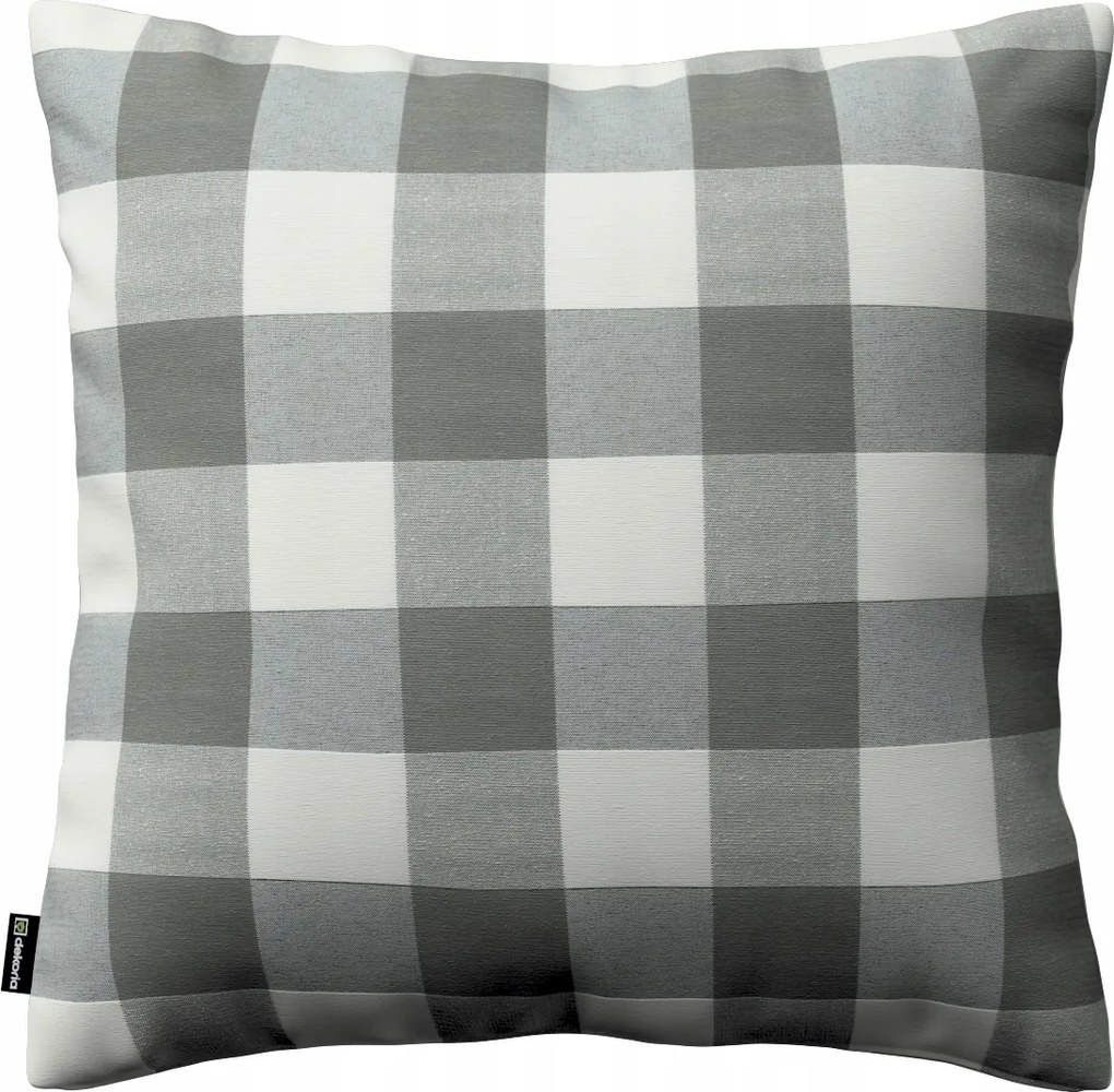 Dekoria párnahuzat szürke-fehér kockás 43x43