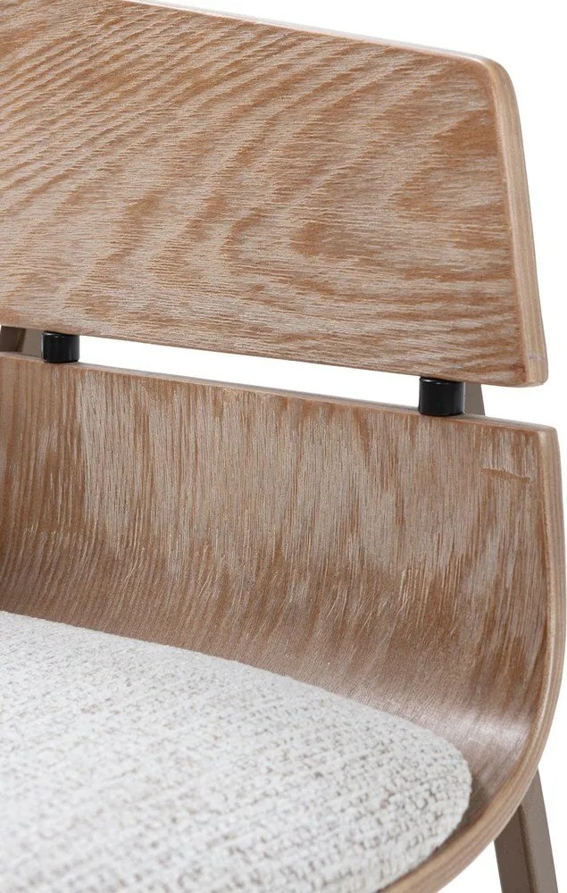 Natúr színű kárpitozott karfás étkezőfotel szett 2 db-os Naia – MOME