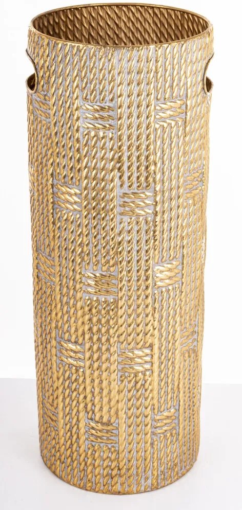 Derby design Esernyőtartó, arany fém, 55x20x20cm