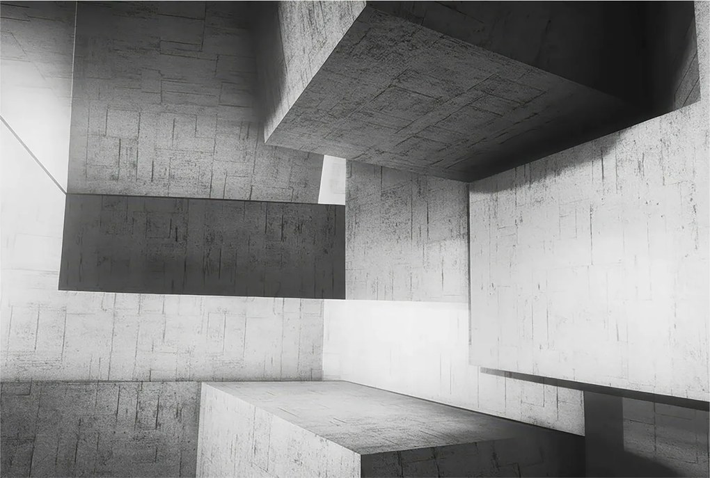 Divatos 3D fali tapéta Geometrikus szobrok 104x70 ragasztóval