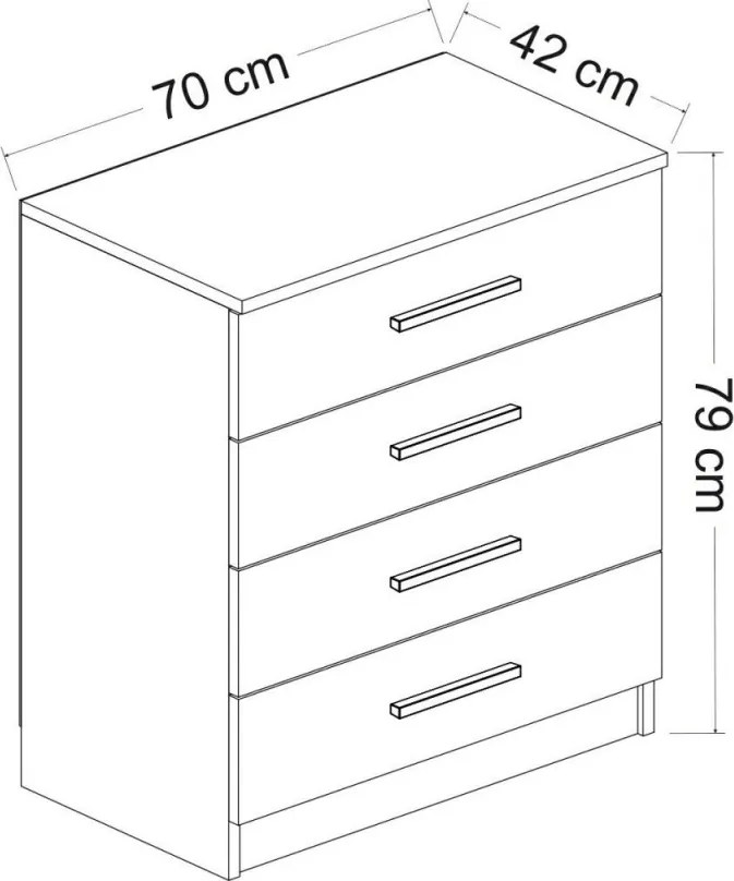 Kale komód, 70 cm – TR506MNR1528