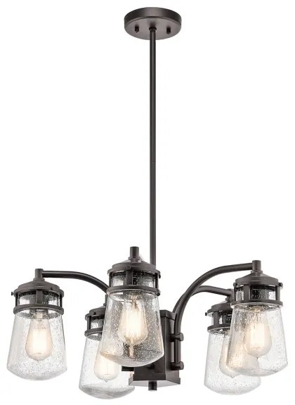 Kichler KL-LYNDON-5P-AZ - Kültéri csillár rúdon LYNDON 5xE27/60W/230V IP44