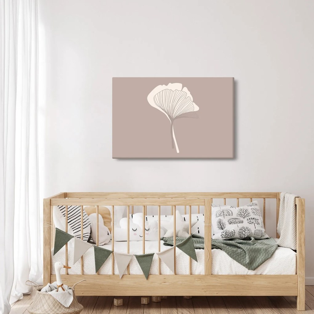 Kép - Bézs színű levelek N⁰3 (90x60 cm)