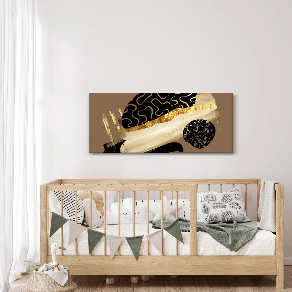 Kép - Absztrakció aranybarna N⁰3 (120x50 cm)