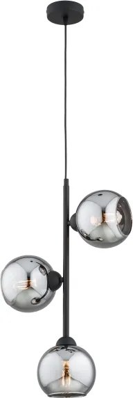 Brilagi - Csillár kábellel DIOR 3xE27/60W/230V fekete/füstszürke