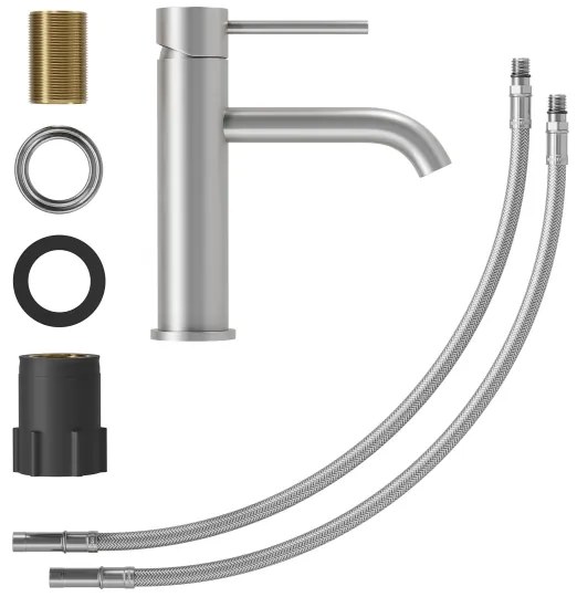 BATH DELUXE 28-018-01-71-02 -Mosdócsap SOVANG 18,3 cm csiszolt rozsdamentes