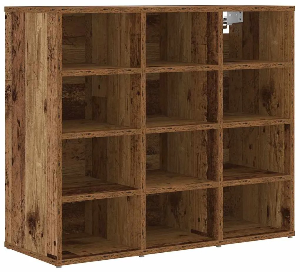 Cipősszekrény polcokkal Régi fa 77.5 x 30 x 67 cm Faanyag