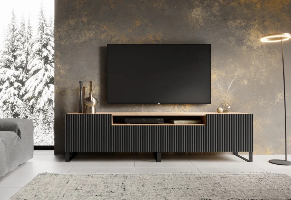 LENONA TV asztal, 200x42x41, grafit
