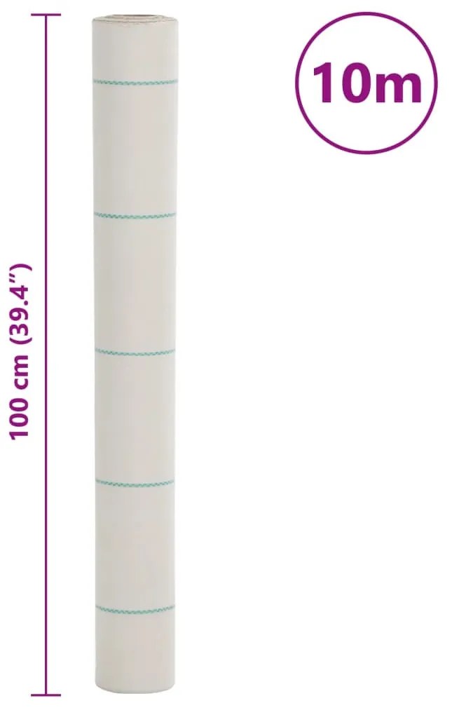 fehér PP talajtakaró membrán 1x10 m