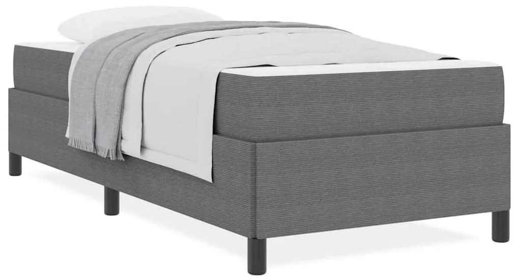 Ágykeret Világosszürke 90 x 190 cm Bársony anyag