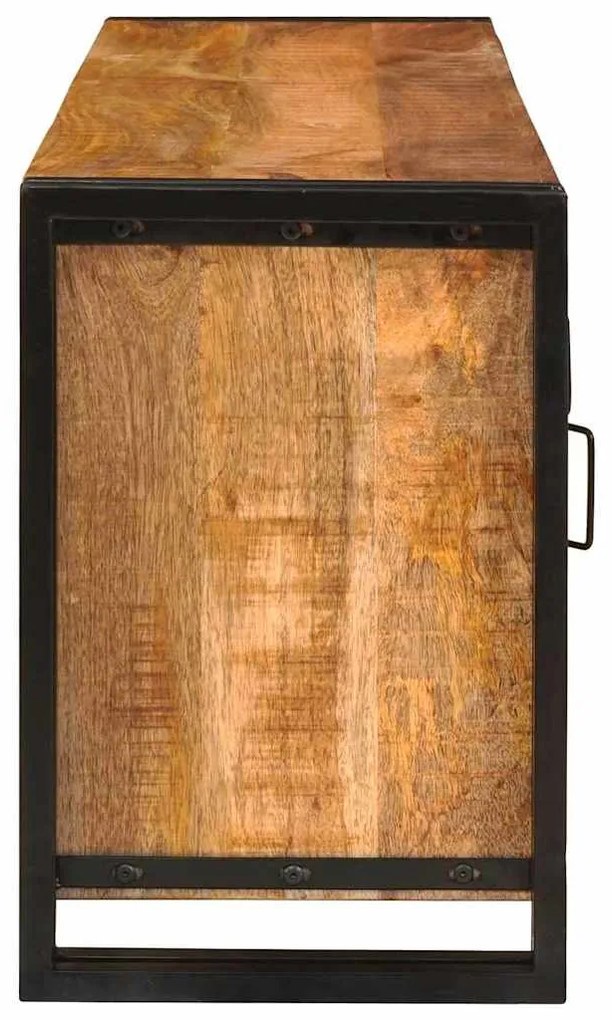 TV szekrény Barna 120 x 30 x 50 cm Tömör durva mangófa
