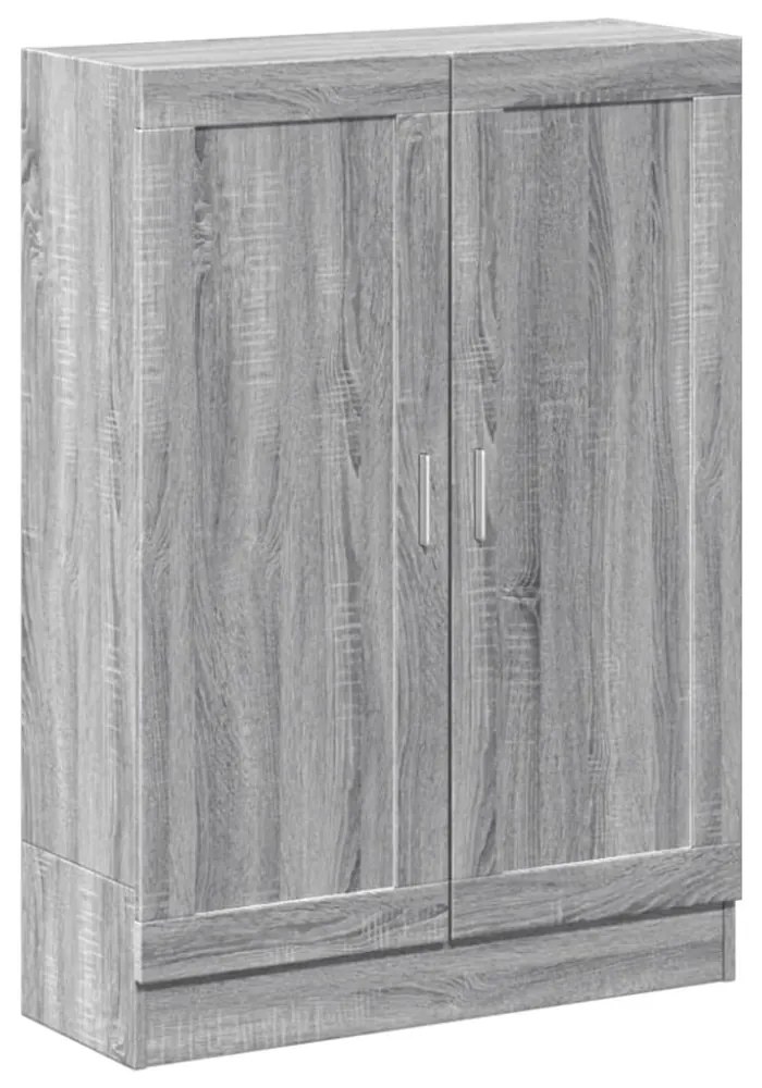 szürke sonoma színű szerelt fa könyvszekrény 82,5x30,5x115 cm