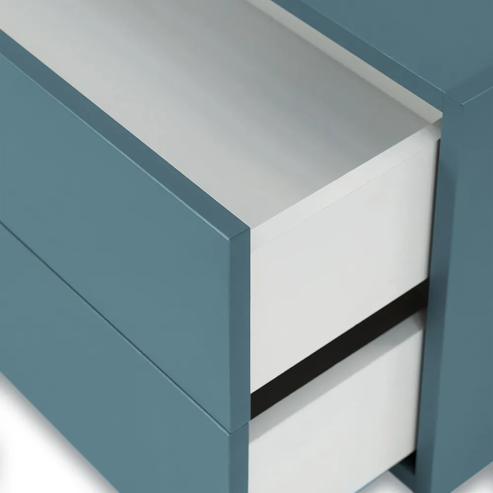 Boxie 2 fiókos fali szekrény 40x80x37 cm petrol kék