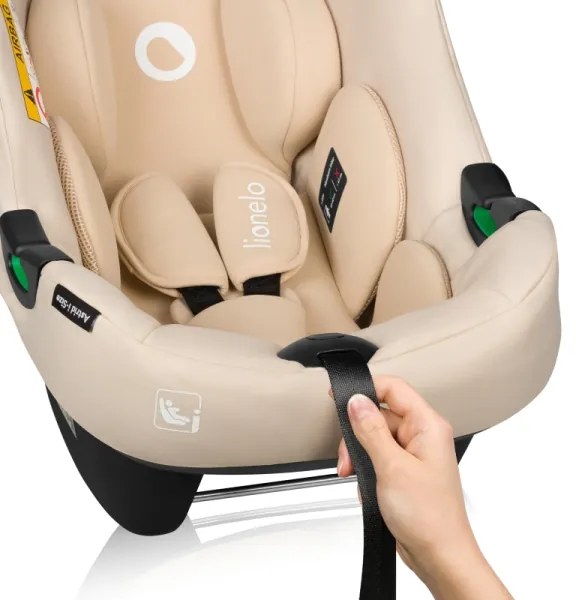 Lionelo - Forgatható autósülés alappal ASTRID SET i-Size 40-87 cm bézs