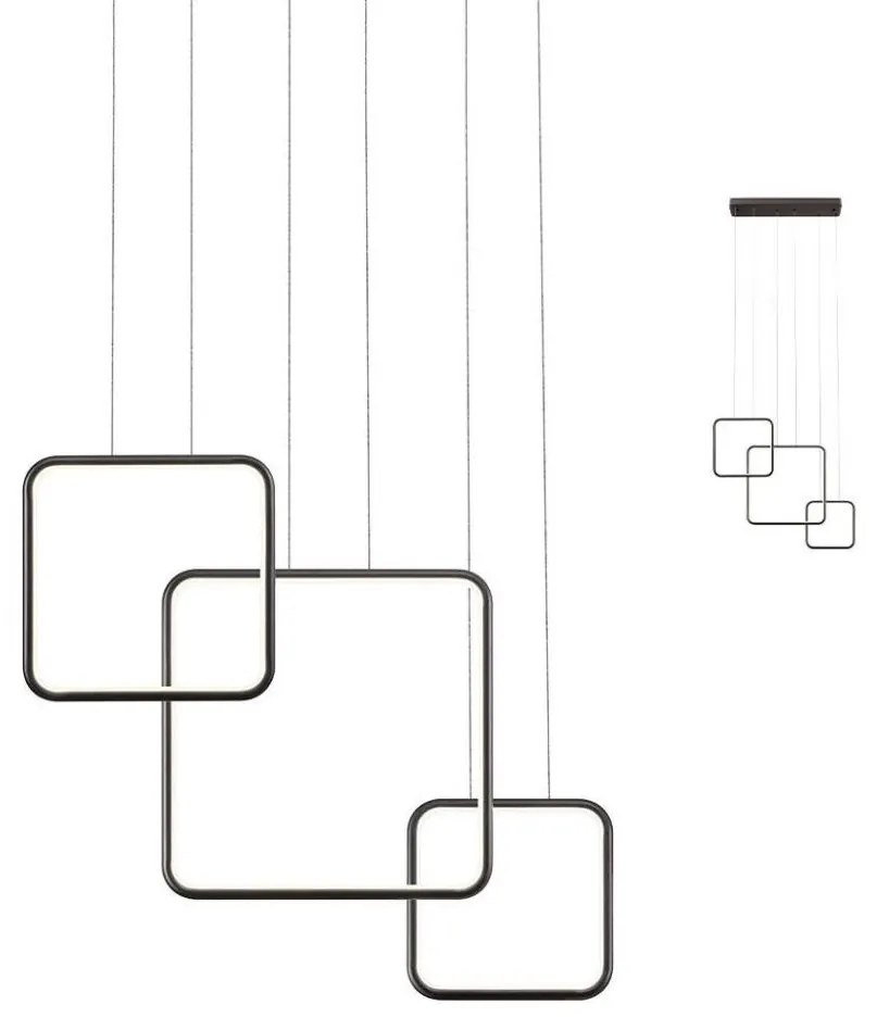 Redo 01-2098 - LED Dimmelhető csillár zsinóron THAI LED/66W/230V 3000K fekete