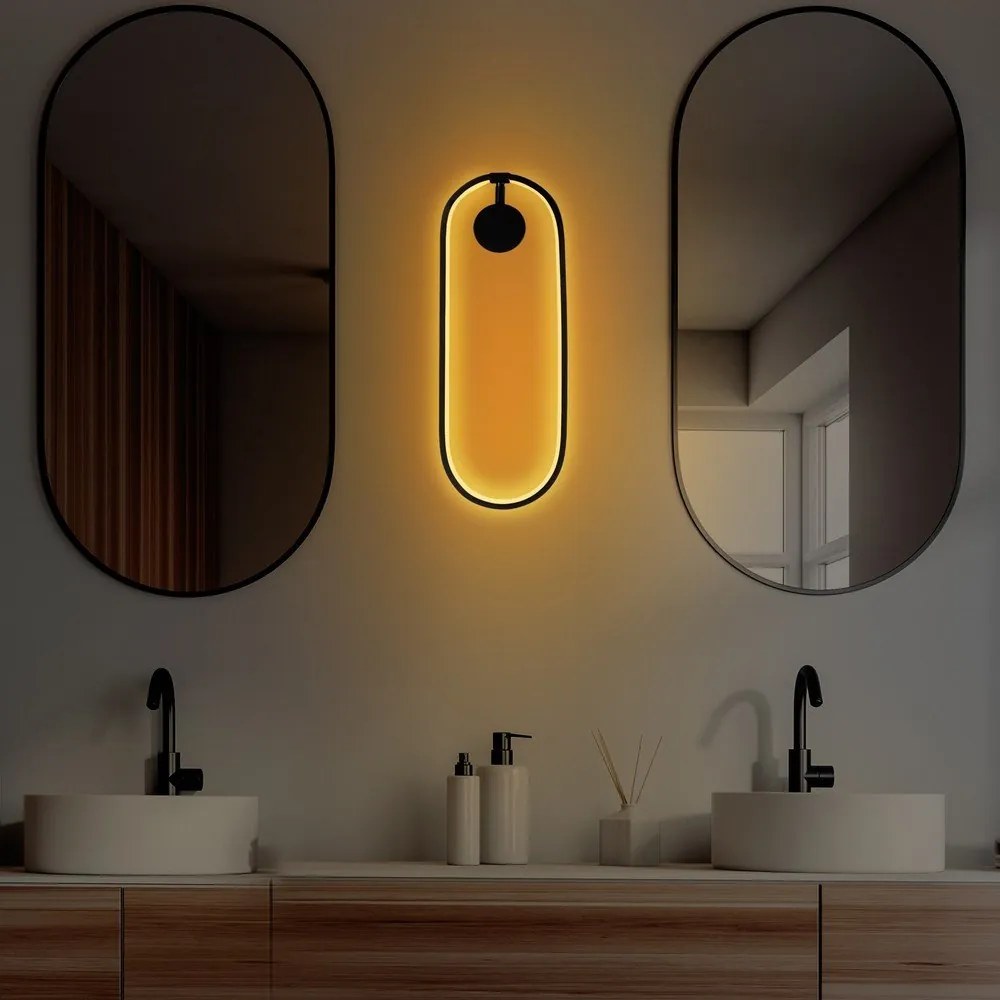 Fekete LED fali lámpa Can – Opviq lights