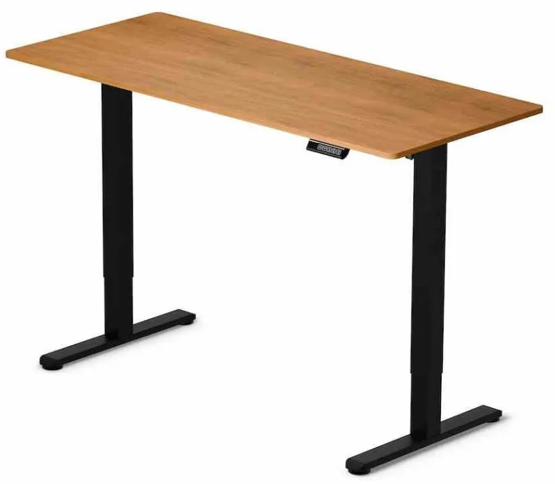 Elektromosan állítható magasságú íróasztal - 140x60cm arany tölgy ülő-/állómunkához - LVN System Lite LV1715