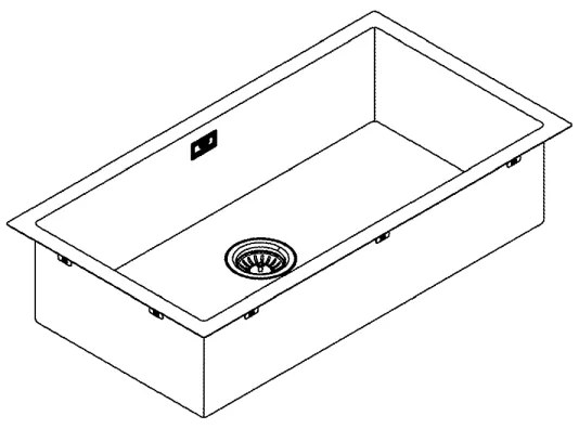GROHE 31580SD1 - Konyhai mosogató K700 864 × 464 mm rozsdamentes acél