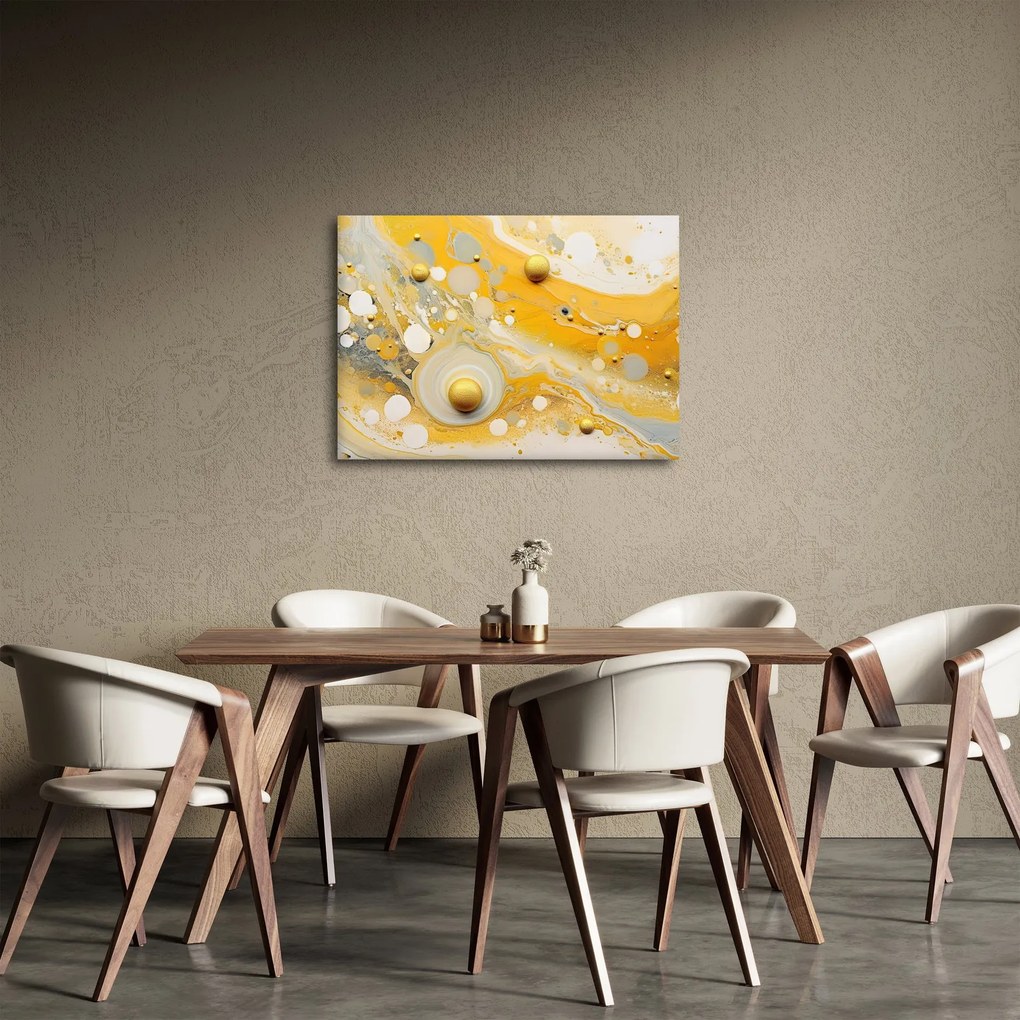 Kép - Absztrakt háttér arany díszítéssel (70x50 cm)