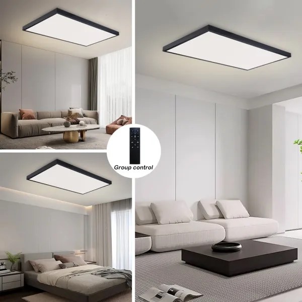 Brilagi-LED Dimmelhető fürdőszobai lámpatest FRAME SMART LED/96W/230V IP44 fekete + távirányító