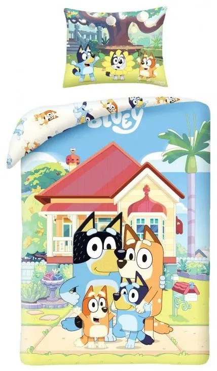 Bluey Home ágyneműhuzat 140×200cm, 70x90 cm
