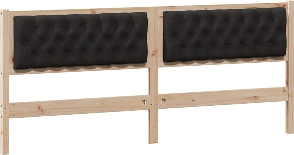 vidaXL Fejtámla Egyéb Barna és fekete 200 cm Tömör fenyőfa