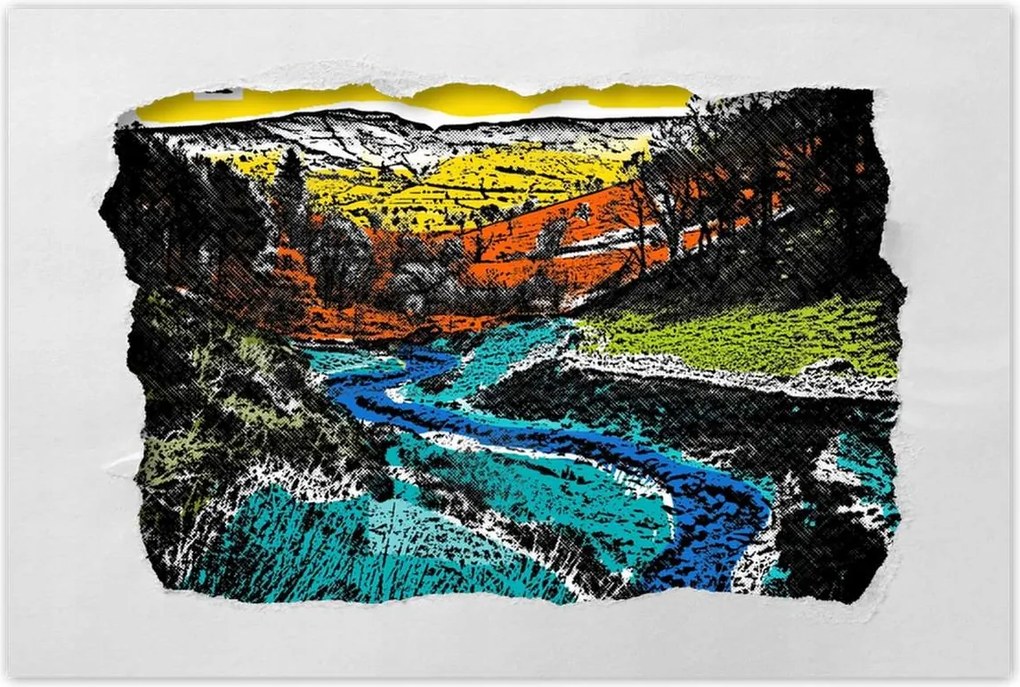 Poszterek 90x60 Hegyi táj Tájkép