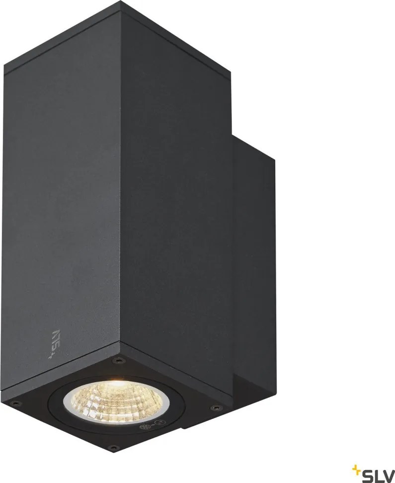 SLV 1003418 ENOLA SQUARE Modern Kültéri Fali Lámpa Antracit, Átlátszó LED IP65
