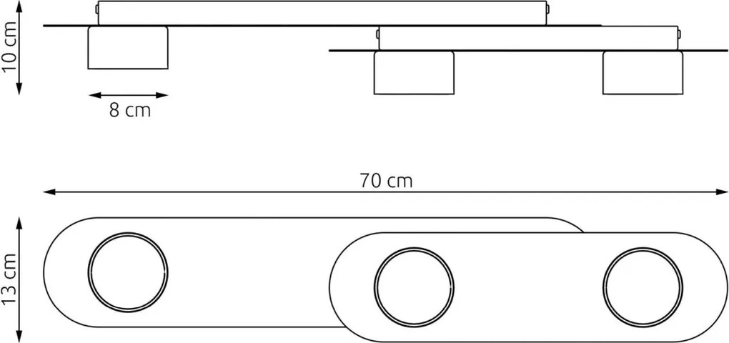 Emibig modern mennyezeti lámpa stilo fekete emi1449/3