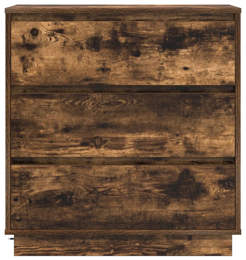Éjjeli Szekrény LED Füstölt Tölgy 71x34.5x75 cm MDF
