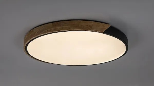 Rabalux 71418 - LED mennyezeti lámpa MAPLE2 42W/230V 3000/4000/6500K fekete/tölgy átm. 61 cm