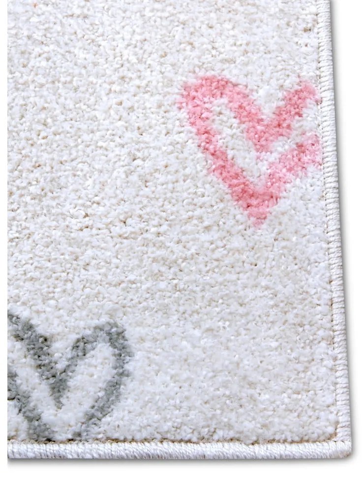 Fehér gyerek szőnyeg 160x235 cm Hearts – Hanse Home