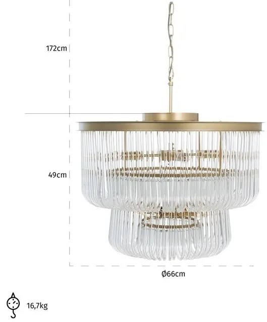 King Home ROMY -HL-0139 Függőlámpa 8x40W/E14 IP20