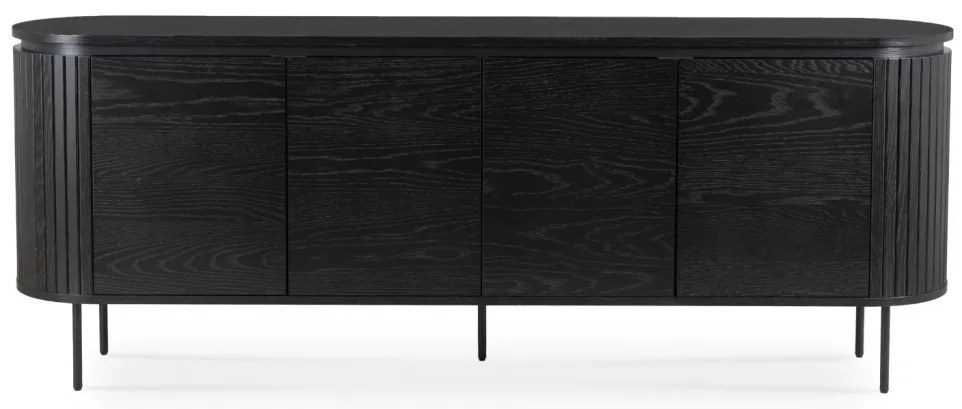 Ovális Komód Fekete Színben. BECK 200 cm.