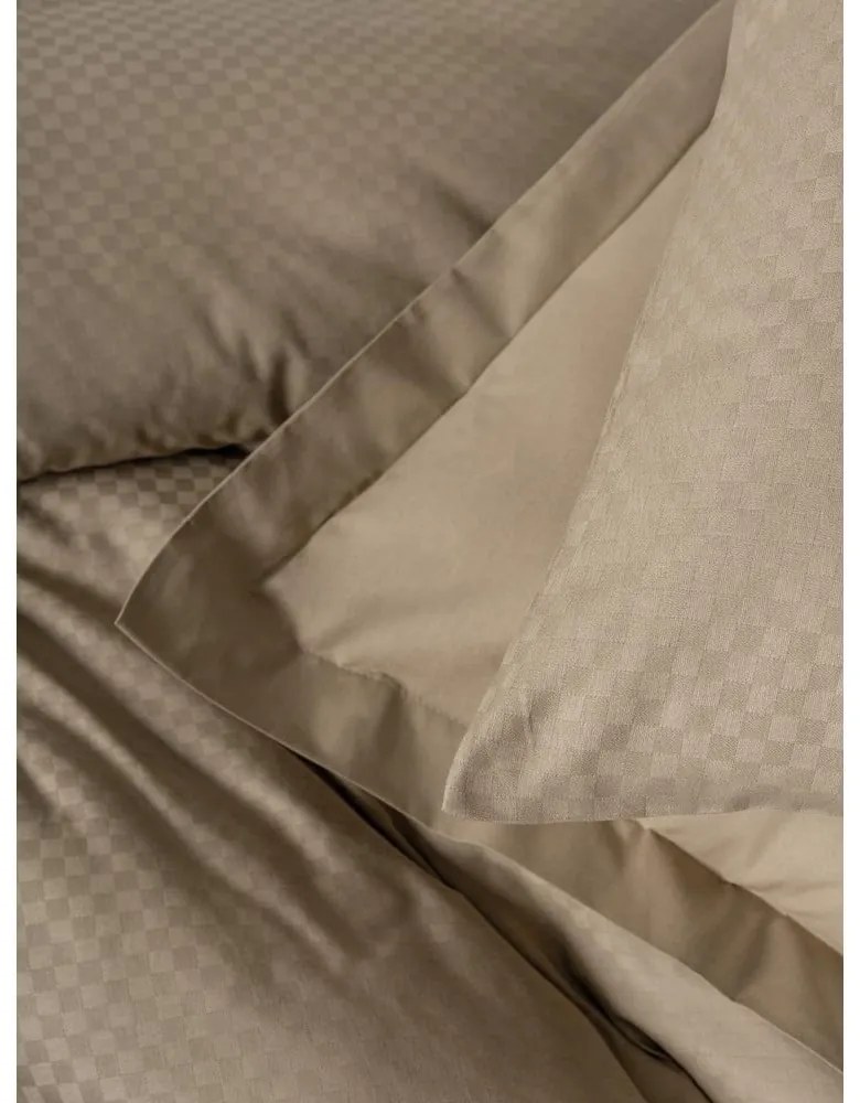 Barna kétszemélyes-hosszabbított renforcé pamut ágyneműhuzat 240x220 cm Checkered – Mila Home Luxury