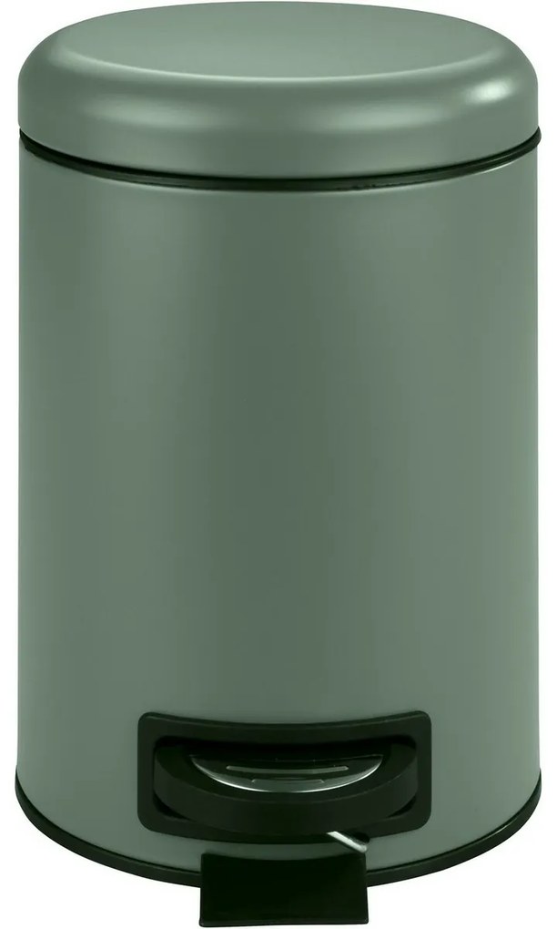 Wenko Leman pedálos szemetes 3 l, sötétzöld, 3 l