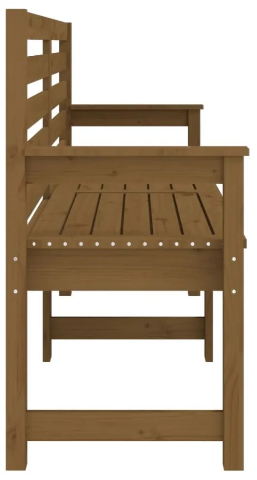 mézbarna tömör fenyőfa kerti pad 159,5x48x91,5 cm