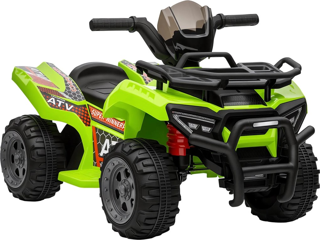 HOMCOM Gyerek Quad Elektromos 6V Gyermek Quad Előre Mozgással, Zenével, Elektromos Quad 1,5-3 Éves Gyerekeknek Zöld | Aosom