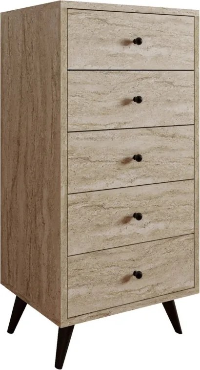 Frenzu komód, travertin, 50 cm