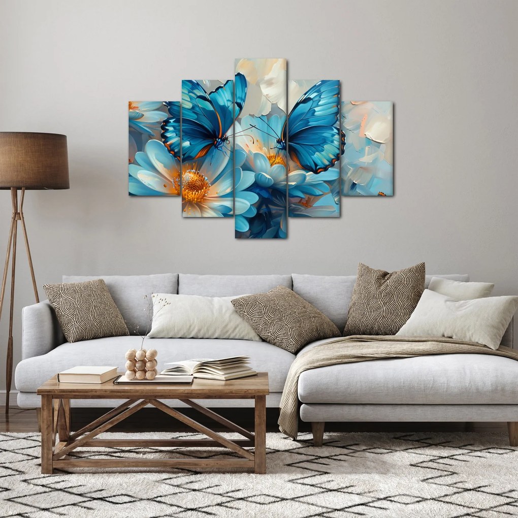 Kép - Kék pillangók (150x105 cm)